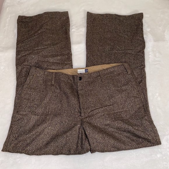 GAP Pants - GAP lined wool pants gold sparkle 16R NWOT low rise